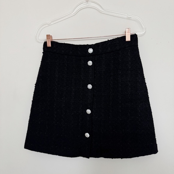 Black tweed Mini Skirt - Picture 6 of 14